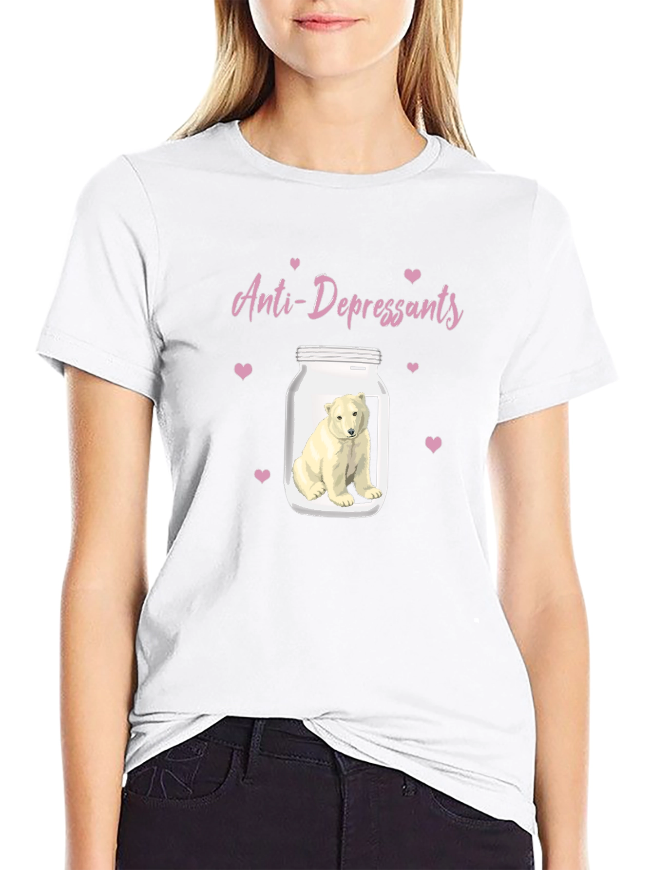 Anti-Depressant Polar Bear Graphic Tee
