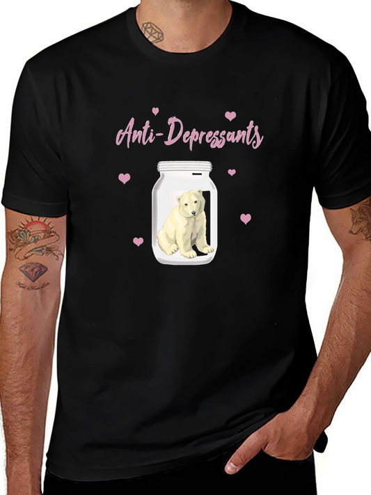 Anti-Depressant Polar Bear Graphic Tee