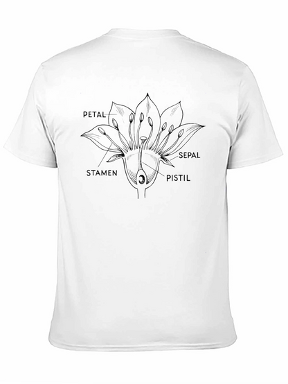 Anatomy of a Flower Black T-Shirt