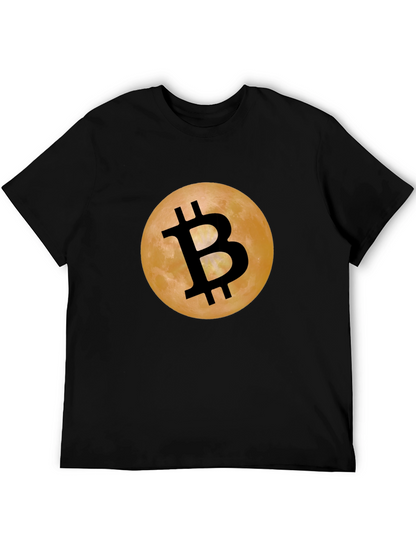 Bitcoin Moon Black T-Shirt