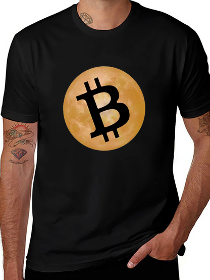 Bitcoin Moon Black T-Shirt