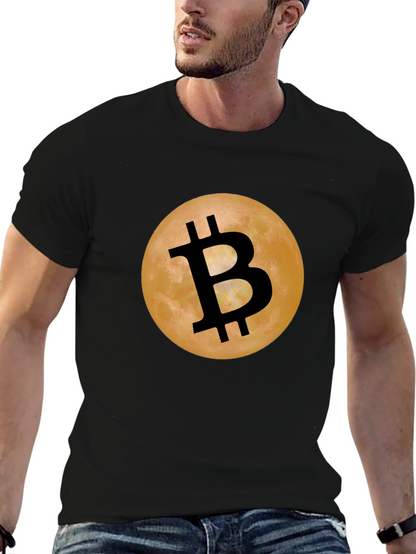 Bitcoin Moon Black T-Shirt