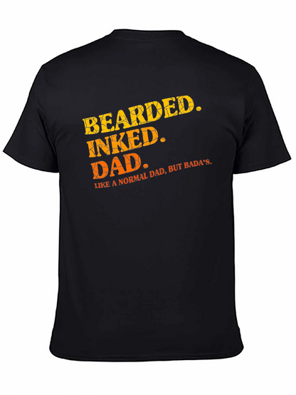 Bearded Inked Dad T-Shirt - Unique Fathers Day Gift