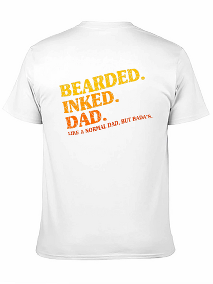 Bearded Inked Dad T-Shirt - Unique Fathers Day Gift