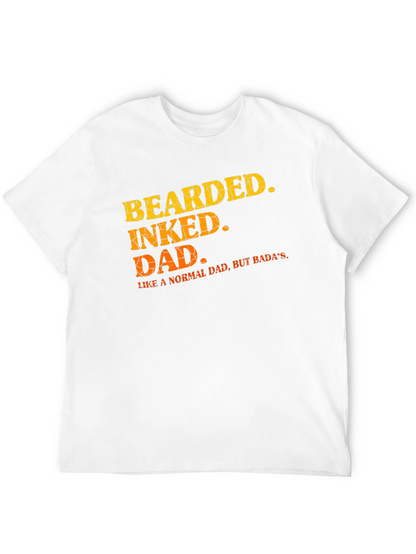Bearded Inked Dad T-Shirt - Unique Fathers Day Gift