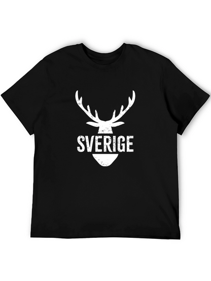 Sverige Deer Head Graphic Tee