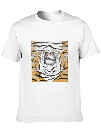 Tiger Face Graphic Black T-Shirt