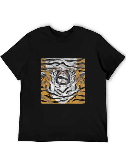 Tiger Face Graphic Black T-Shirt