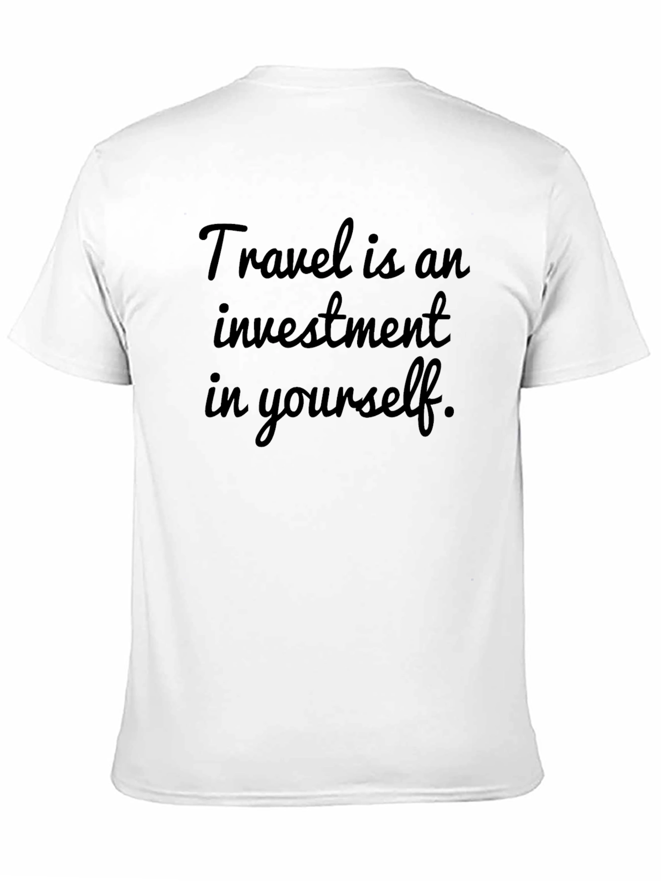 Travel Investment Tee: Black Cotton Comfort