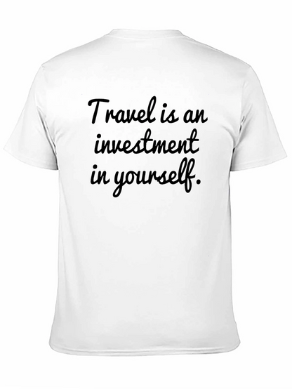 Travel Investment Tee: Black Cotton Comfort