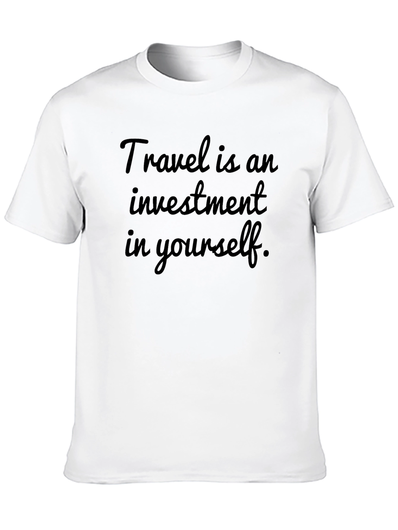 Travel Investment Tee: Black Cotton Comfort