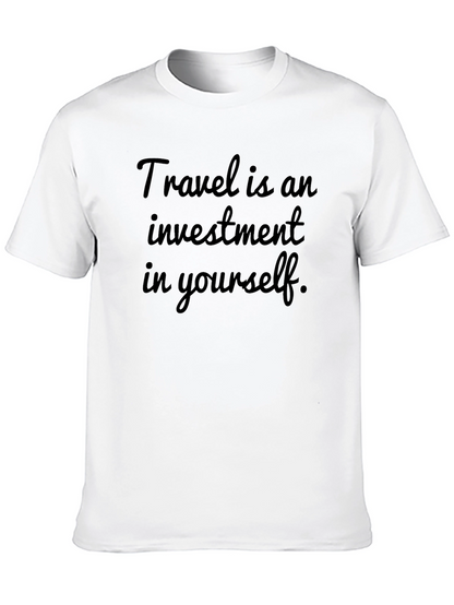 Travel Investment Tee: Black Cotton Comfort