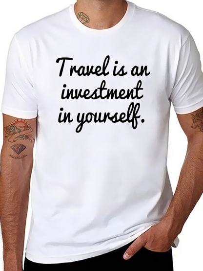 Travel Investment Tee: Black Cotton Comfort