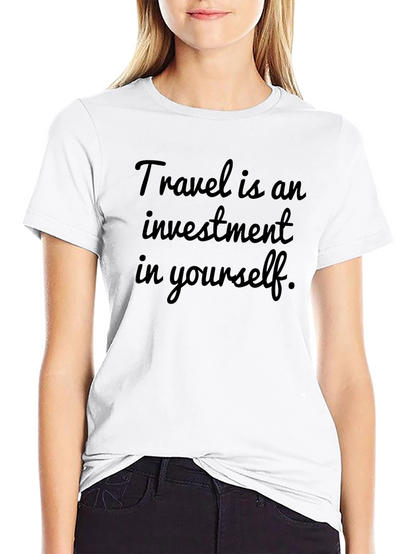 Travel Investment Tee: Black Cotton Comfort