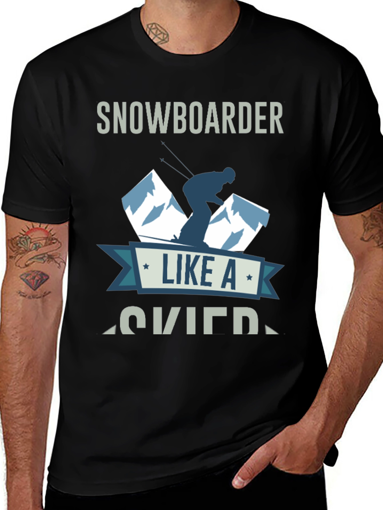 Snowboarder Like A Skier T-Shirt