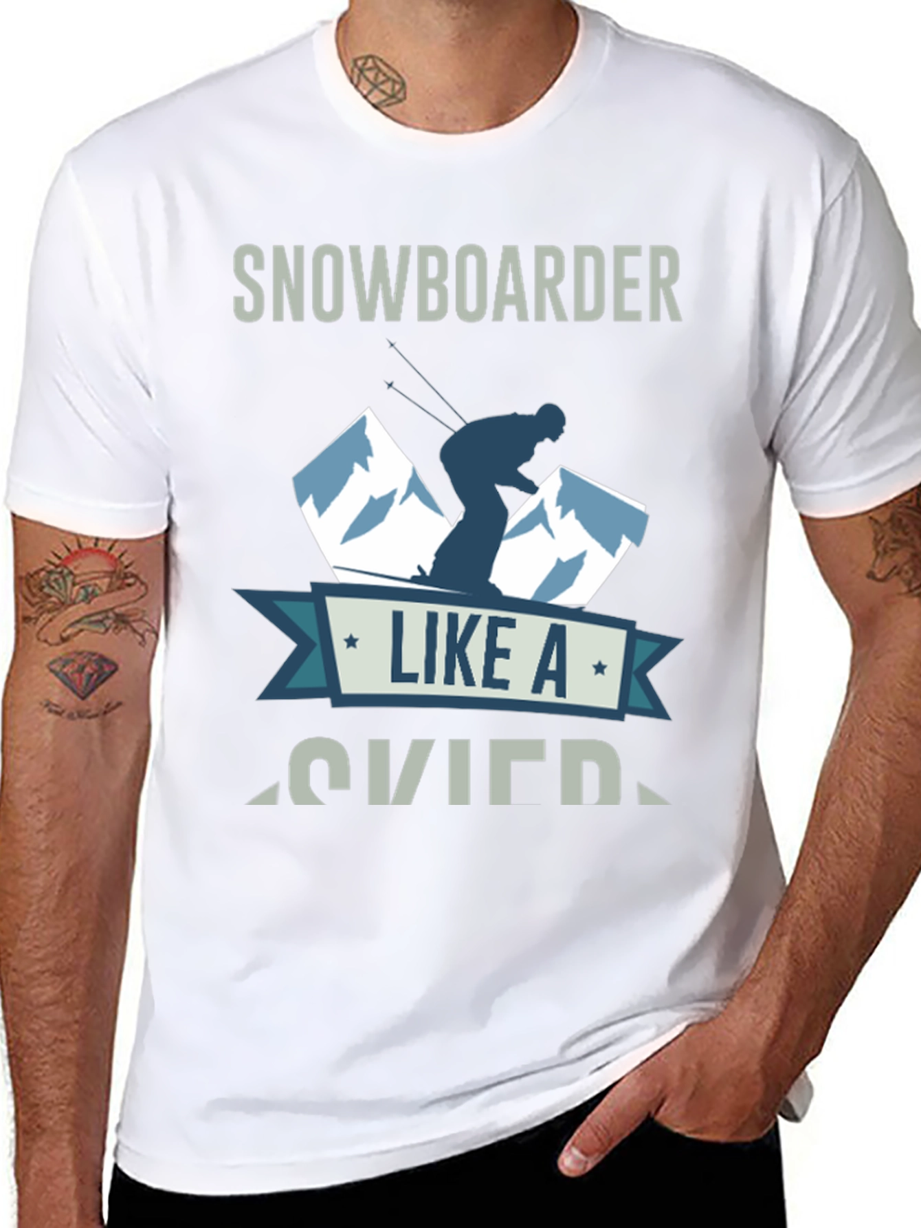 Snowboarder Like A Skier T-Shirt