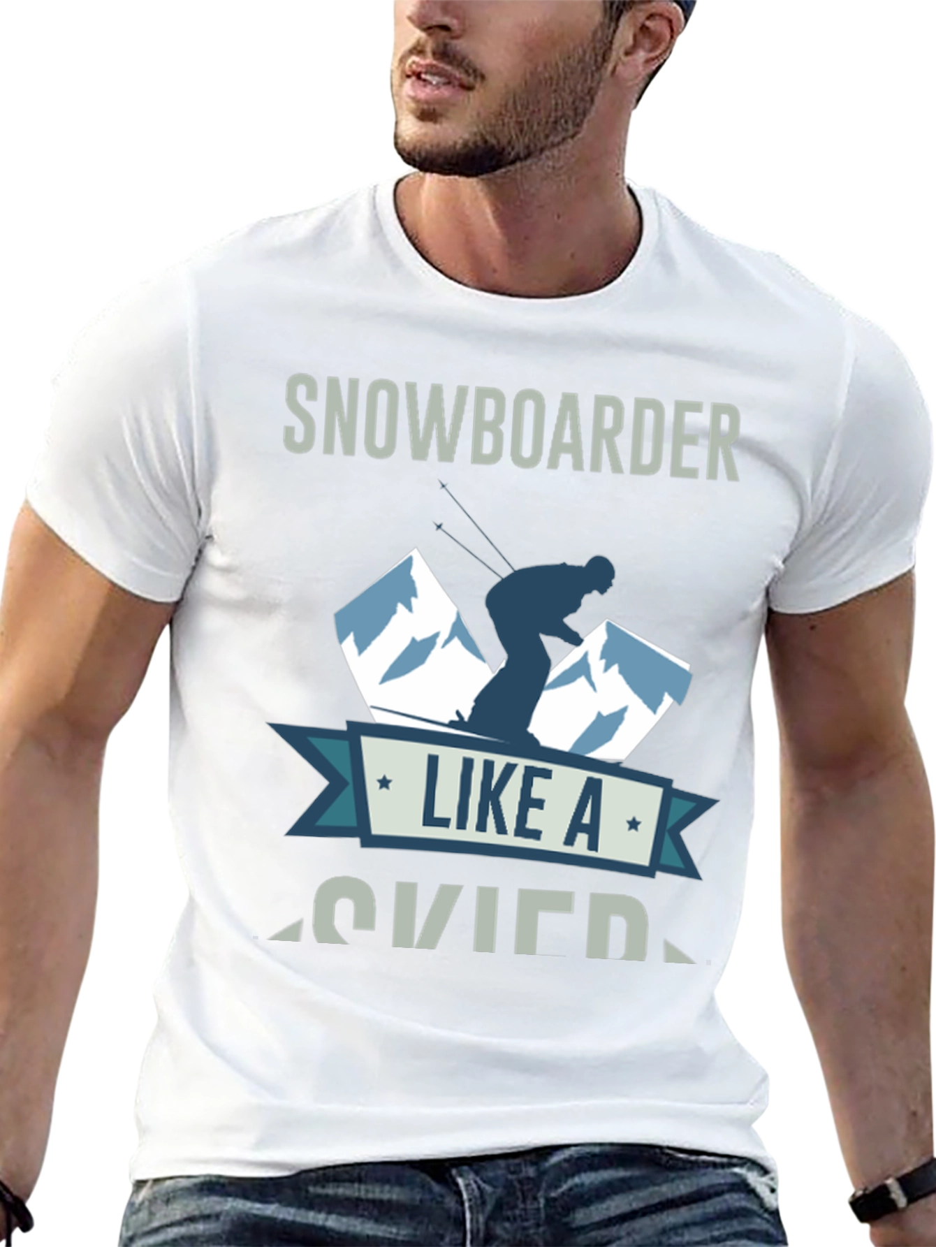 Snowboarder Like A Skier T-Shirt