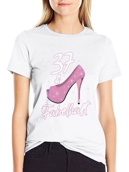 37 & Fabulous Birthday T-Shirt for Women