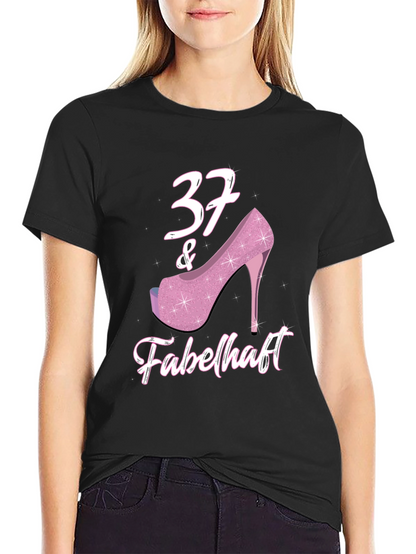 37 & Fabulous Birthday T-Shirt for Women