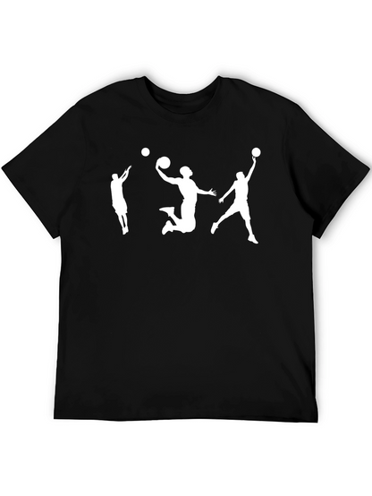 Basketball Player Graphic Tee - Stylish Black T-Shirt