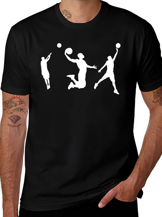 Basketball Player Graphic Tee - Stylish Black T-Shirt