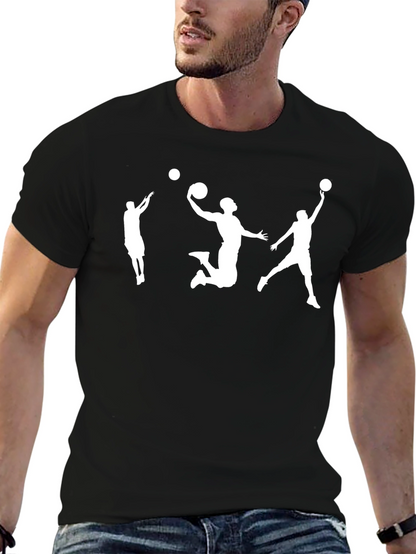 Basketball Player Graphic Tee - Stylish Black T-Shirt