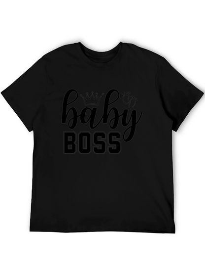 Baby Boss Graphic Tee - Black Cotton Shirt