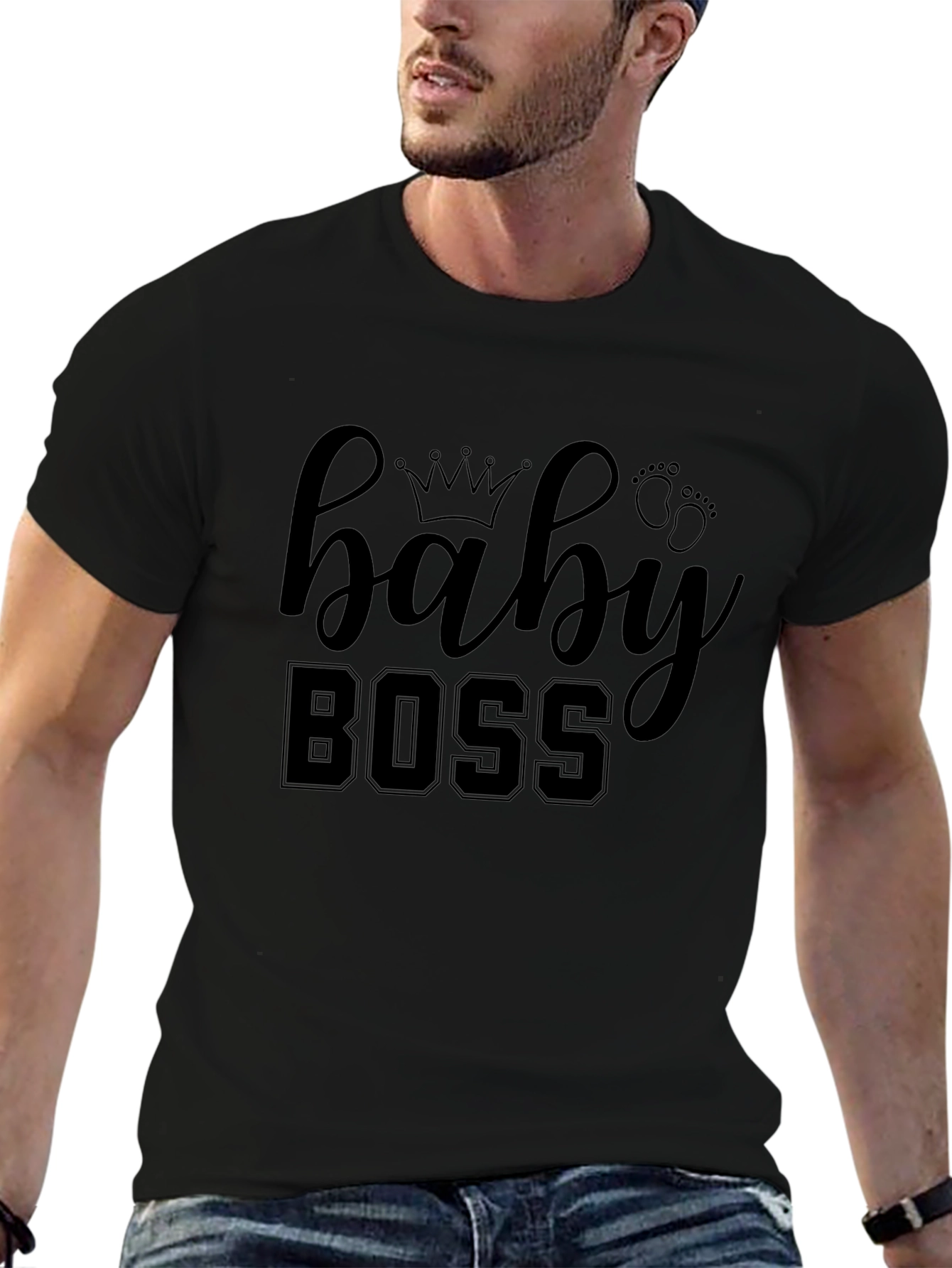 Baby Boss Graphic Tee - Black Cotton Shirt