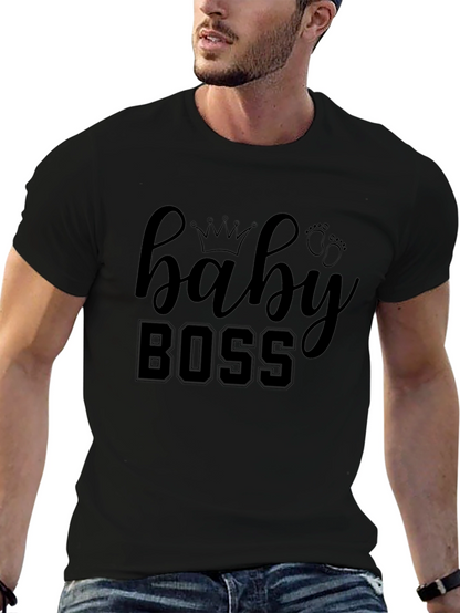 Baby Boss Graphic Tee - Black Cotton Shirt
