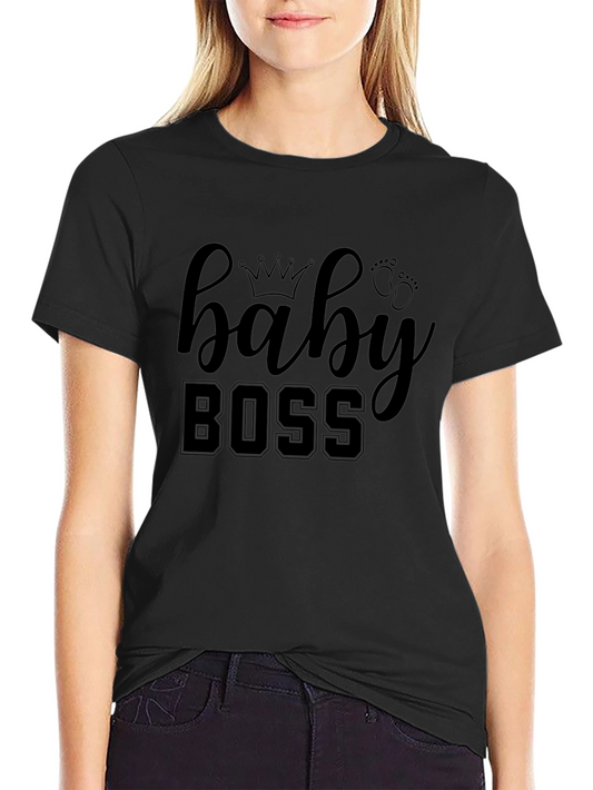 Baby Boss Graphic Tee - Black Cotton Shirt