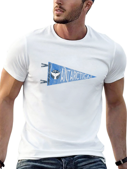Antarctica Pennant Graphic Tee - Black
