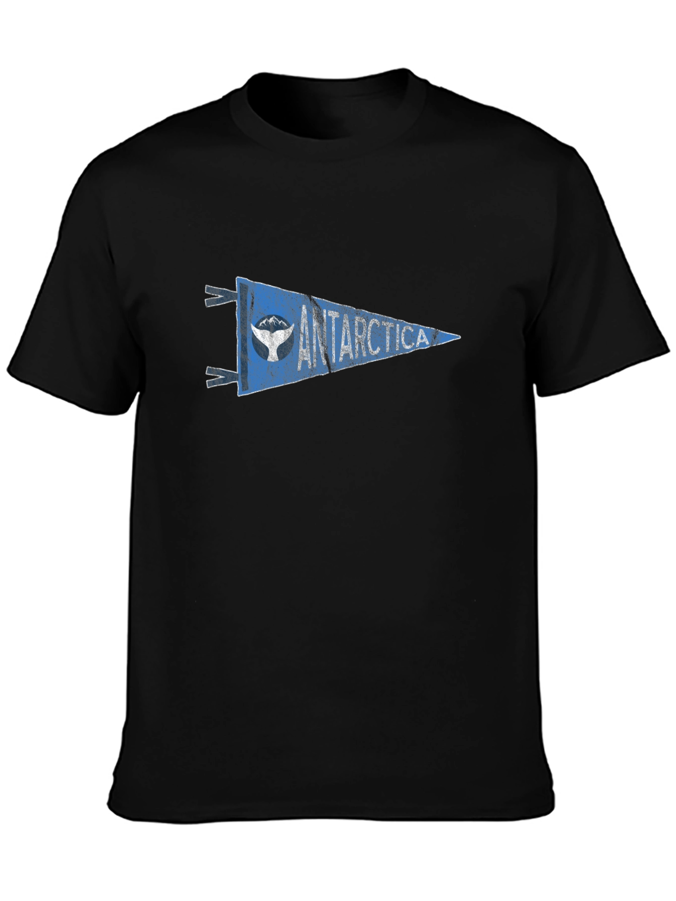 Antarctica Pennant Graphic Tee - Black