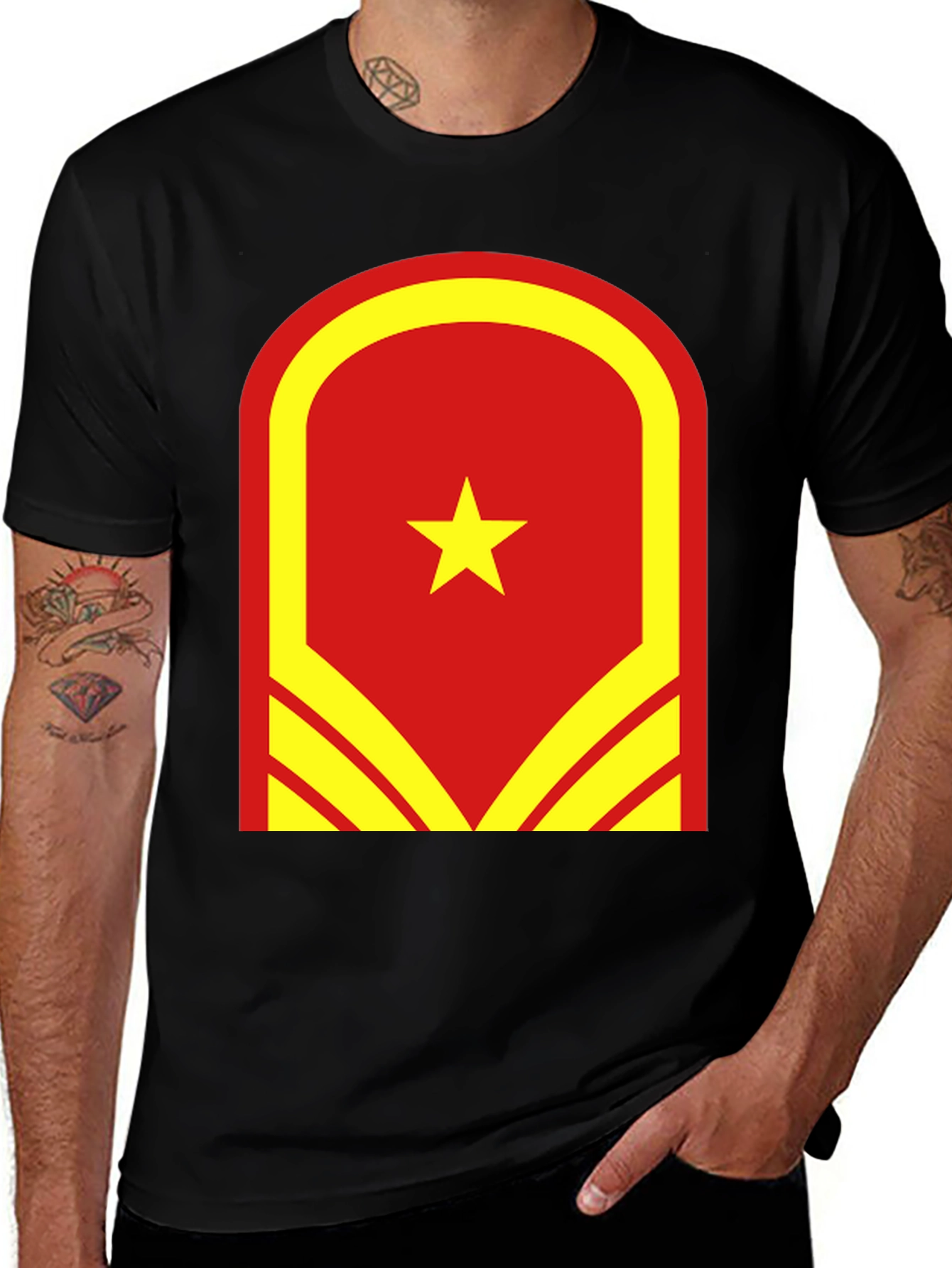 Vietnam Flag Graphic Tee - Unisex Black T-Shirt