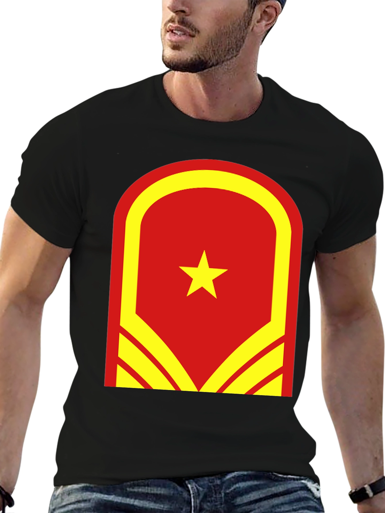 Vietnam Flag Graphic Tee - Unisex Black T-Shirt