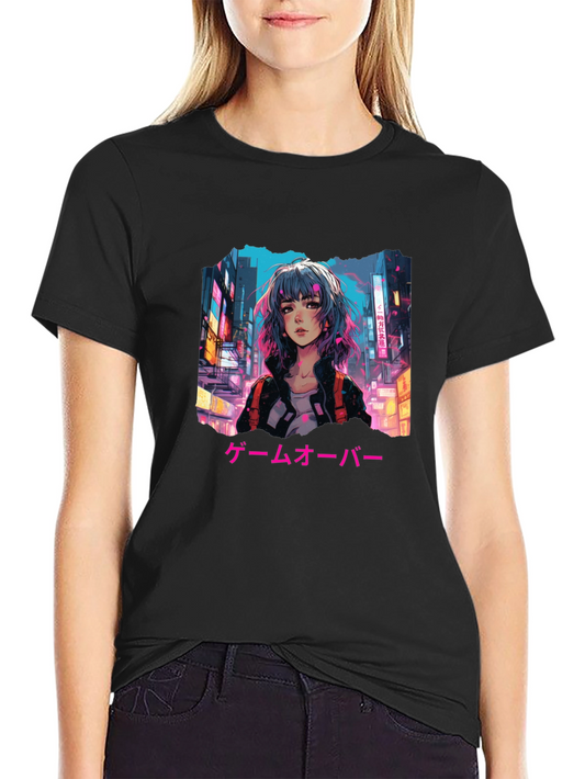 Anime Girl Game Over T-Shirt