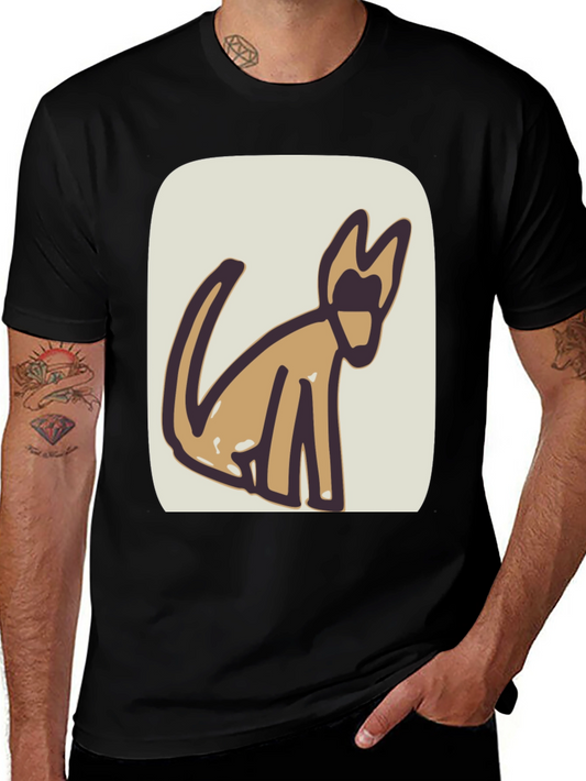 Abstract Dog Graphic Tee - Stylish & Unique