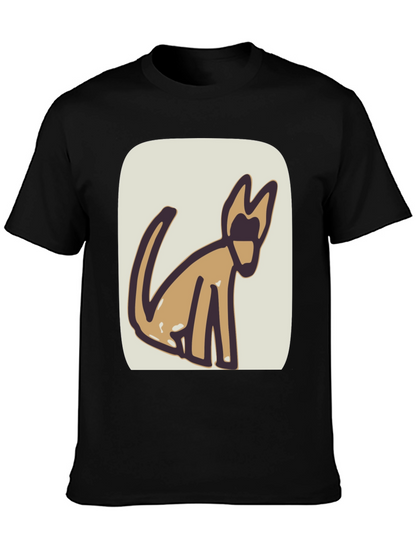 Abstract Dog Graphic Tee - Stylish & Unique