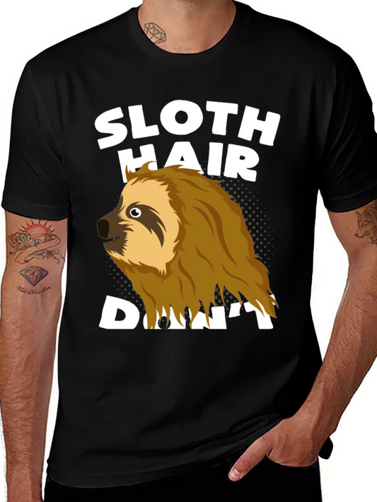 Sloth Hair Dont Care T-Shirt Funny Animal Tee
