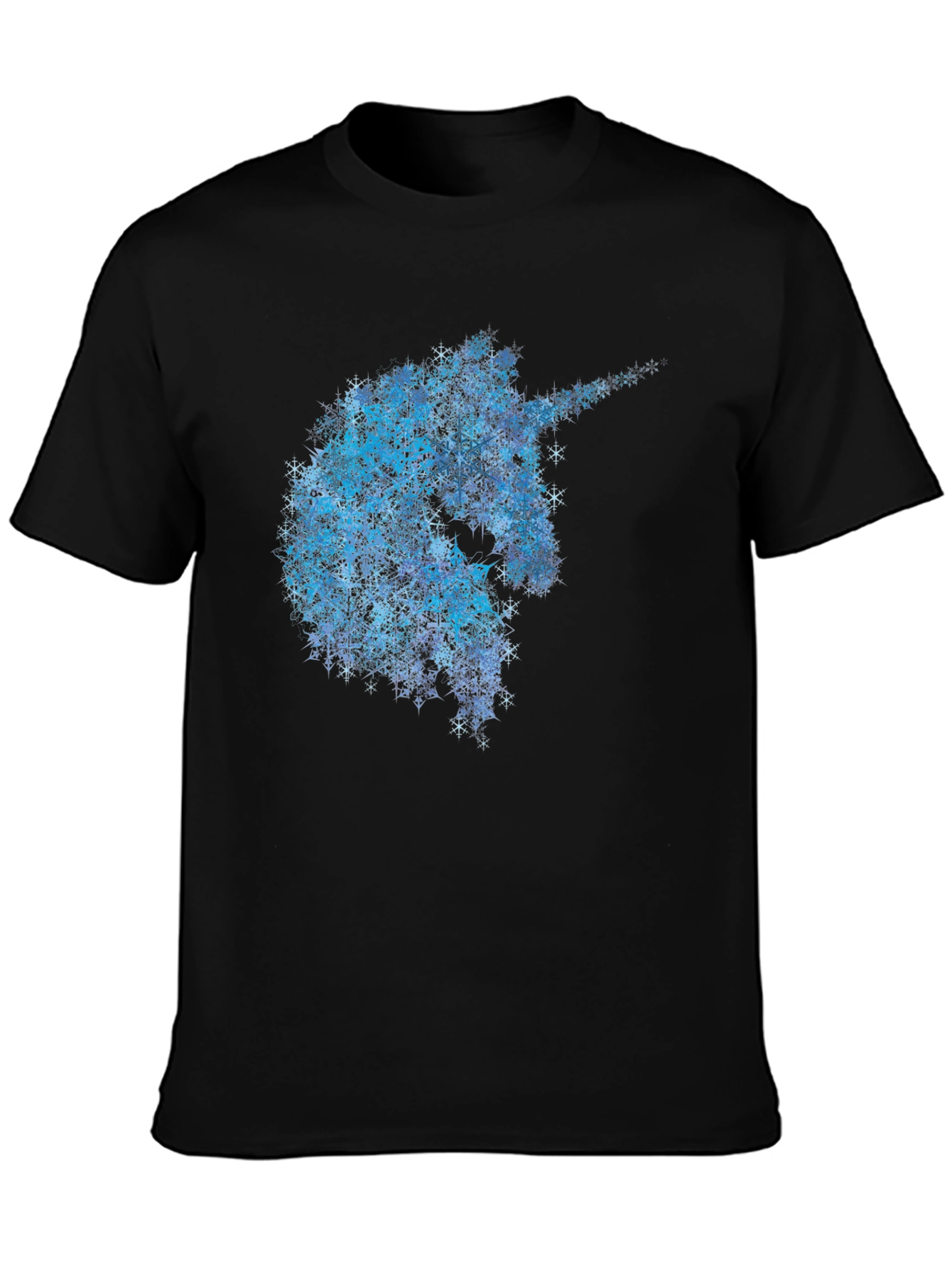 Unicorn Snowflake T-Shirt - Black