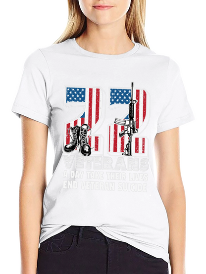 22 Veterans Suicide Awareness Graphic T-Shirt
