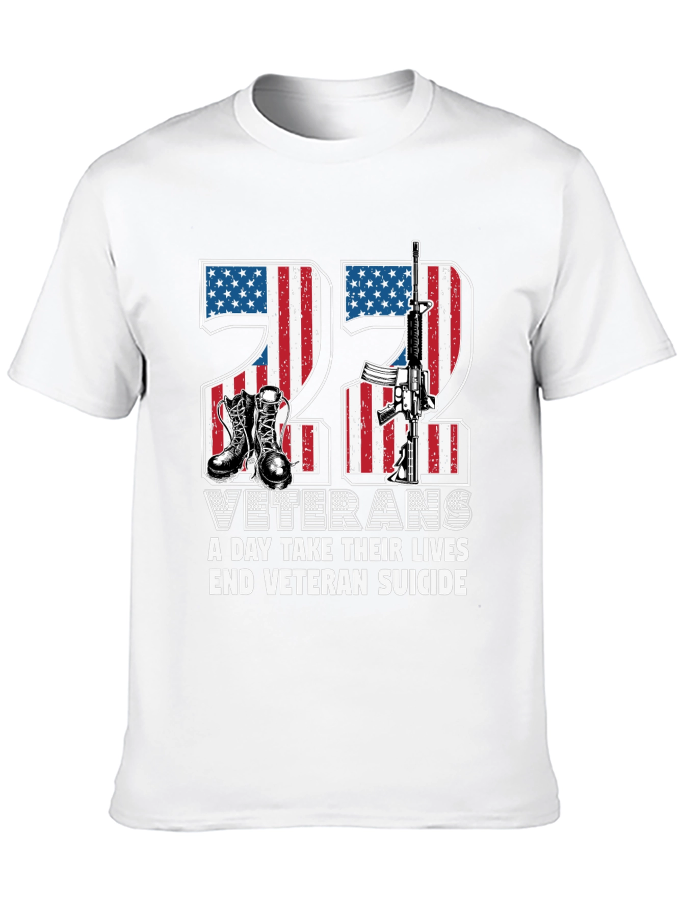 22 Veterans Suicide Awareness Graphic T-Shirt