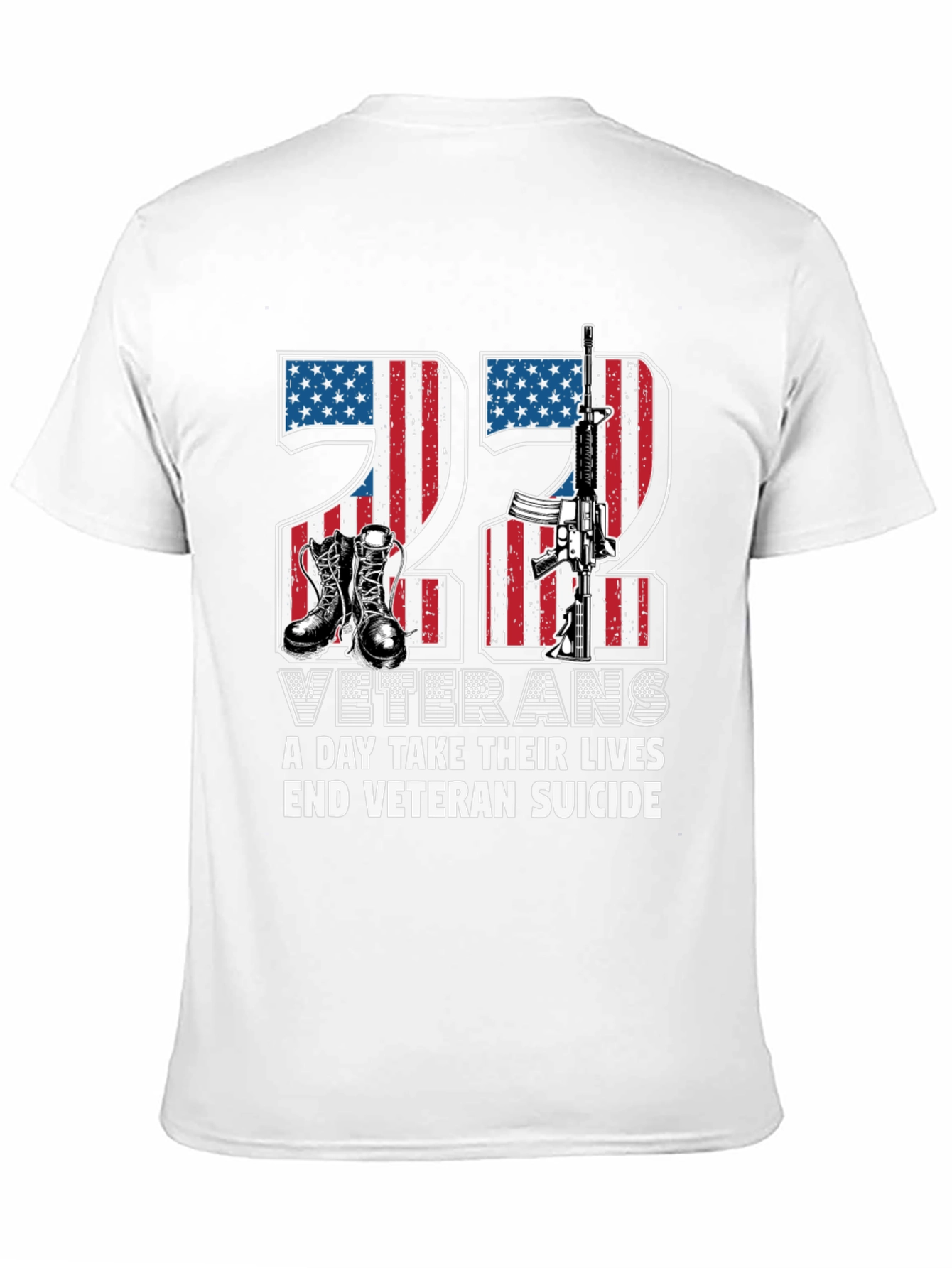 22 Veterans Suicide Awareness Graphic T-Shirt