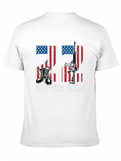 22 Veterans Suicide Awareness Graphic T-Shirt