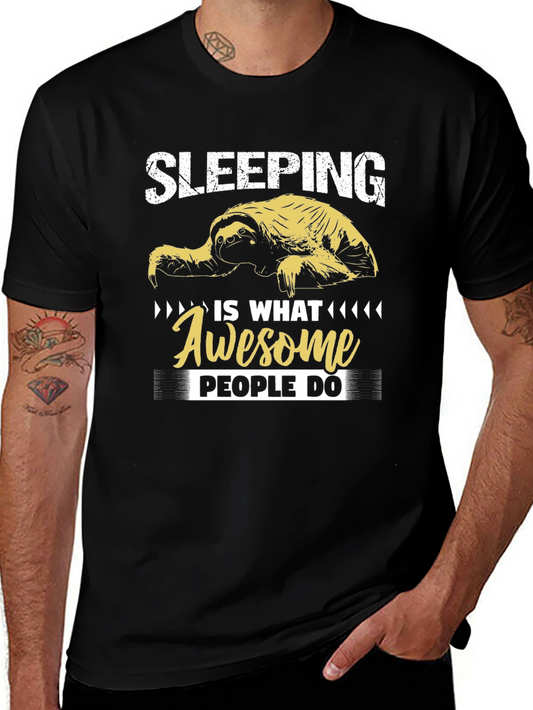 Sleeping Sloth Awesome People Tee