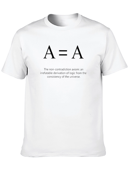 A=A Logic Axiom T-Shirt - Science Philosophy Tee