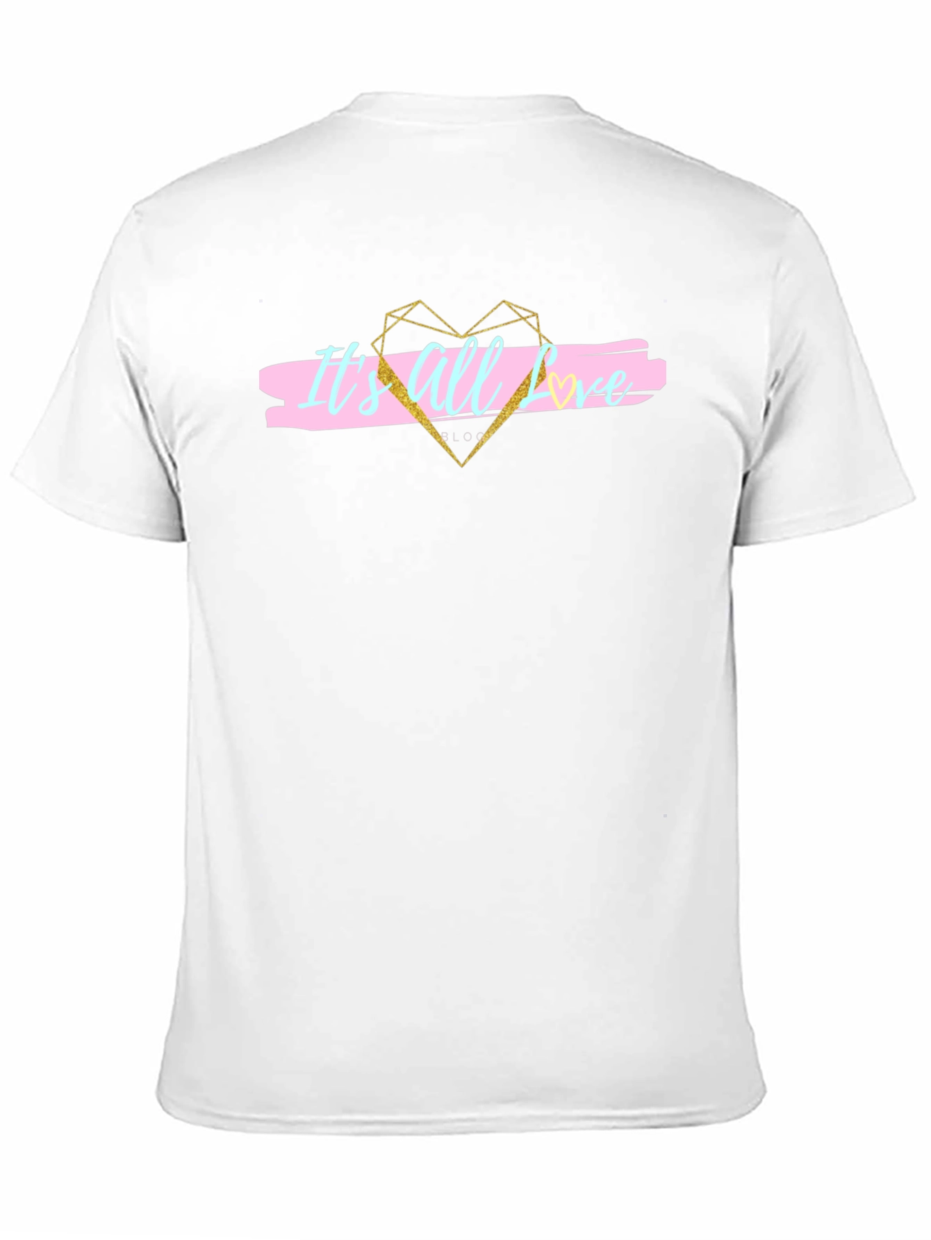 Stylish Its All Love Black Graphic Tee