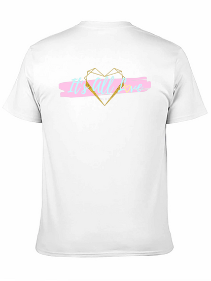 Stylish Its All Love Black Graphic Tee