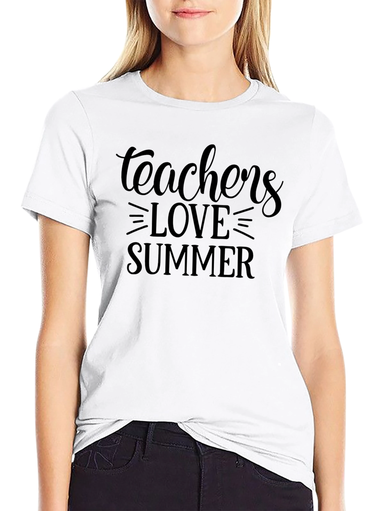 Teachers Love Summer Black T-Shirt