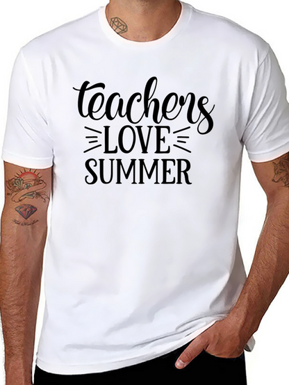Teachers Love Summer Black T-Shirt
