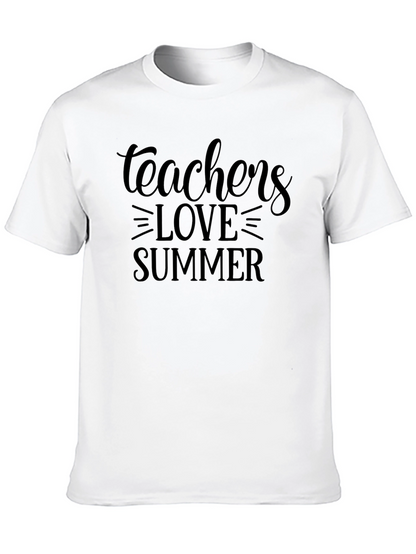 Teachers Love Summer Black T-Shirt